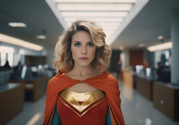 female-superhero-doing-day-day-things-modern-times