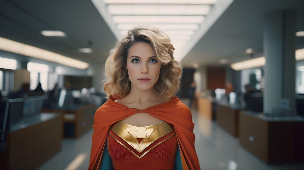 female-superhero-doing-day-day-things-modern-times