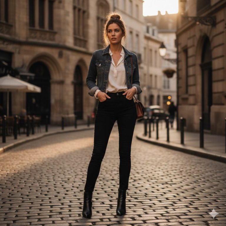 woman in skinny pants
