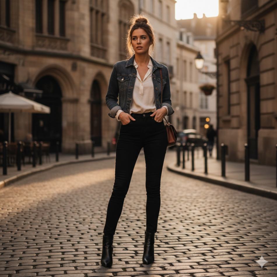 woman in skinny pants