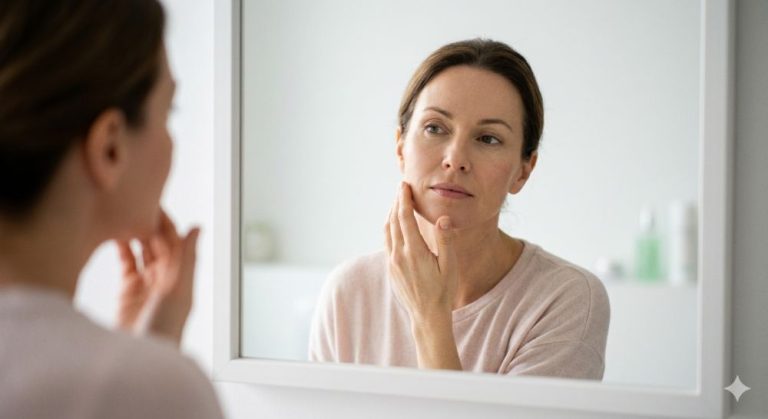 Reflective Morning A Study in Skin Health