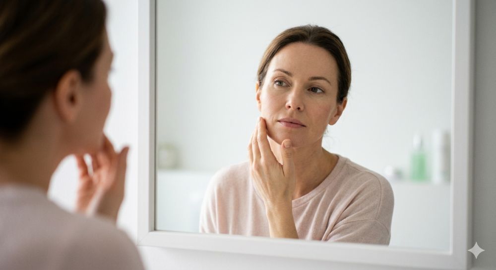 Reflective Morning A Study in Skin Health