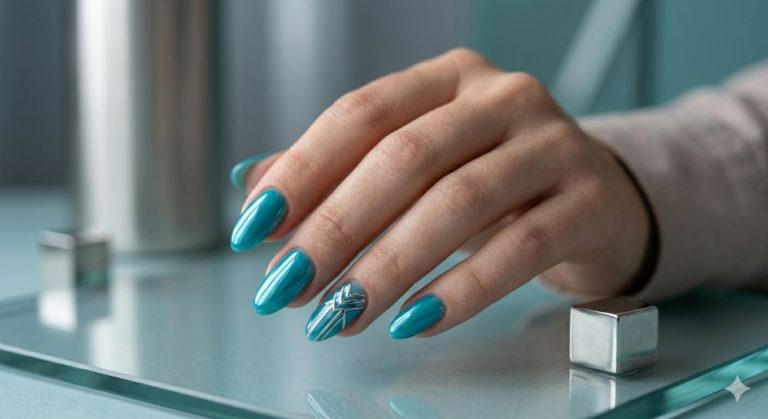 Бірюзовий манікюр