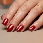 Червоний манікюр на короткі нігті