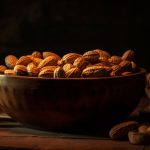 nutritious-nuts-wooden-bowl-burlap-generative-ai